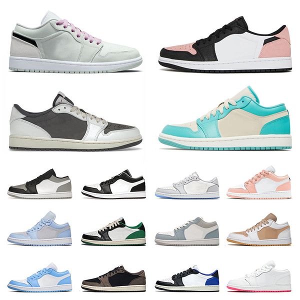 

original jumpman 1 1s low reverse mocha designer basketball shoes for mens womens mighty swooshers pink bleached coral barely green sneakers