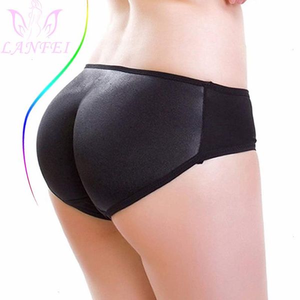

body shaper butt lifter paded panties for women fajas tummy control pants fake buttock hip enhancer short underwear, Black;white