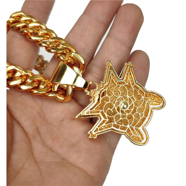 

personality funny elf necklace cartoon micro-set zircon hip-hop pendant necklace, Silver