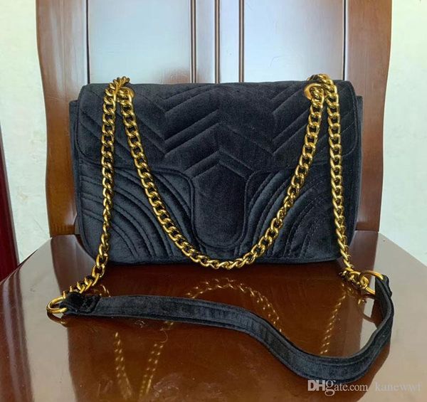 

5a pockets axillary bag velvet women crossbody shoulder bags shoulder bag classic metal buckle fashion lady messenger purse luxury designer