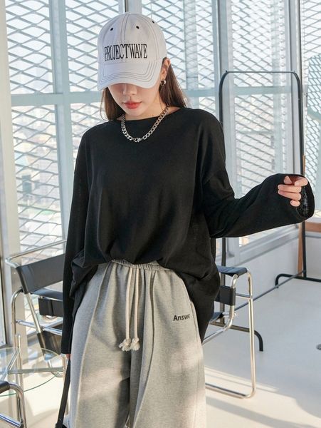 

dazy split back drop shoulder tee o1xw#, White