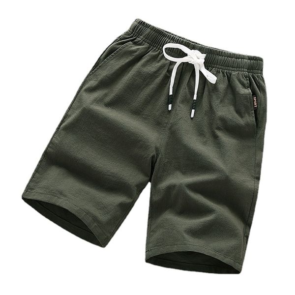 

lined cotton linen summer casual men shorts man pants bermuda breathable beach boardshorts pants men sweatpants 220602, White;black