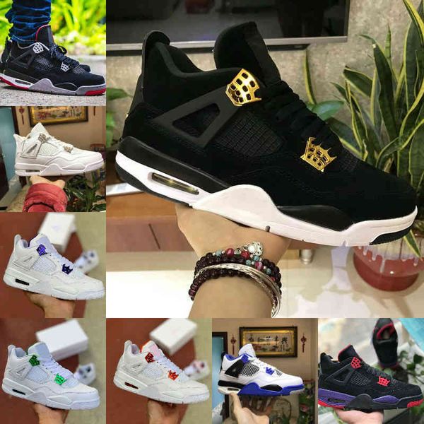 

sale 2021 bred black cat 4 4s basketball shoes men mens gs linen red metallic court purple tattoo designer sneakers iv pure money trainers