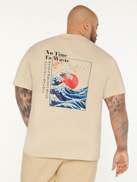

extended sizes men slogan graphic tee t2jv#, White;black