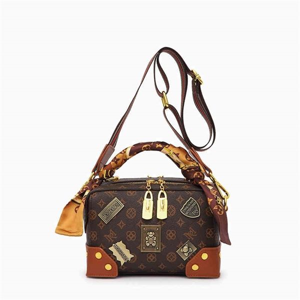 

68% off women's hand one shoulder messenger bag fashion korean printed minority personality trend women's small square bag