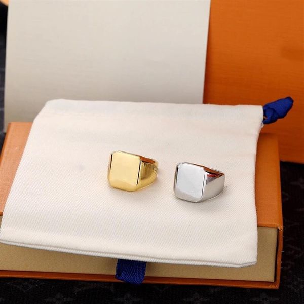 

titanium steel designer ring letter couple rings fashion lover rings gold plated jewelry supply270h, Silver