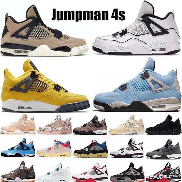 

og jumpmans 4 men women basketball shoes red thunder infrared black cat bred university blue sail cool grey shimmer royalty womens mens trai