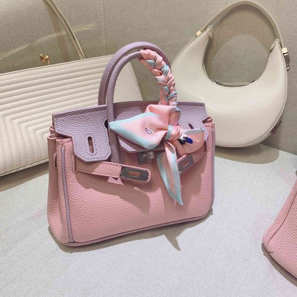 

designer birkins handbags togo layer cowhide litchi pattern mini platinum 2022 one shoulder messenger portable color matching female 18lil
