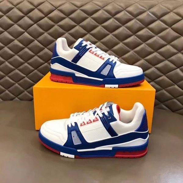 

2021ss luxury designer men's casual shoes ultra-light foamed outsole wear-resistant and comfortable are size38-45 mkpll002, Red;white