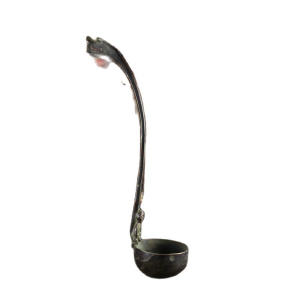 

chinese old bronze statue collection old bronze old bronze wine spoon, Black
