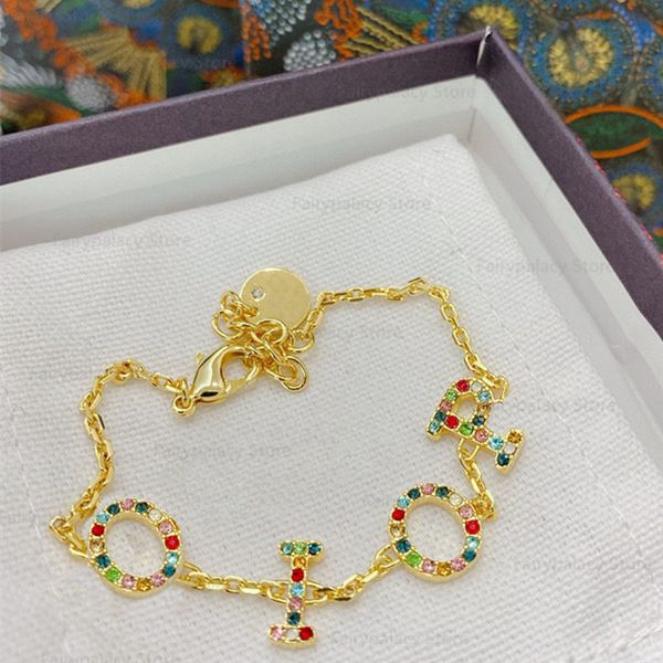 

luxury designers letter bracelet chain 18k gold plated necklace fashion accessories exquisite bracelets lovers gift party is very beautiful, Black