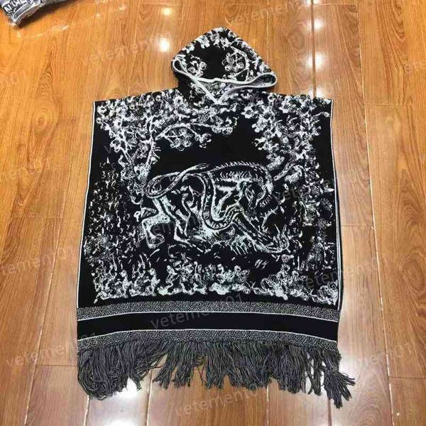 

womens jackets brand logo print button reversible hooded shawl luxury design designers clothes, Black;brown