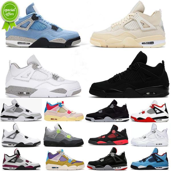 

mens basketball shoes 4s jumpman 4 sneakers university sail oreo black cat fire bred taupe haze unc metallic neon white cement desert moss