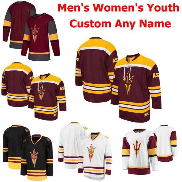 

arizona state sun devils college hockey jerseys womens david norris jersey tyler dominic garcia pasichnuk dylan hollman custom stitched, Black