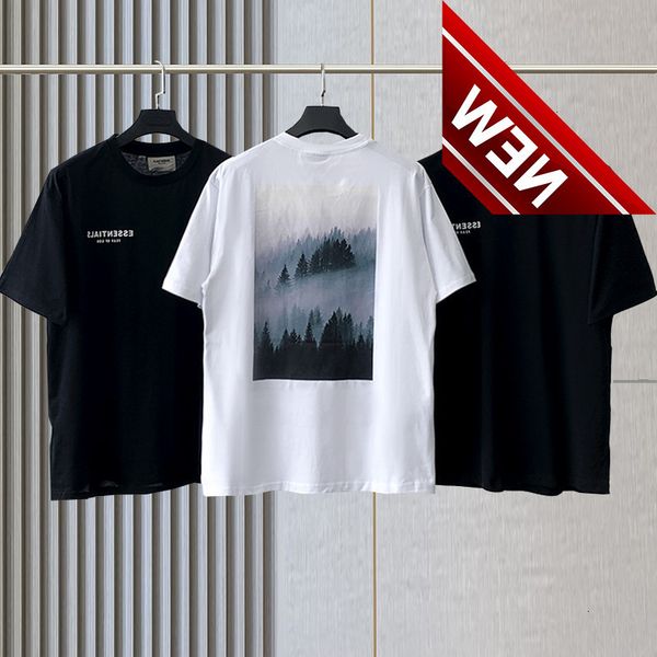 

bear of god essentials double line fog high street casual loose short sleeve t-shirt fashion men's summer, White;black