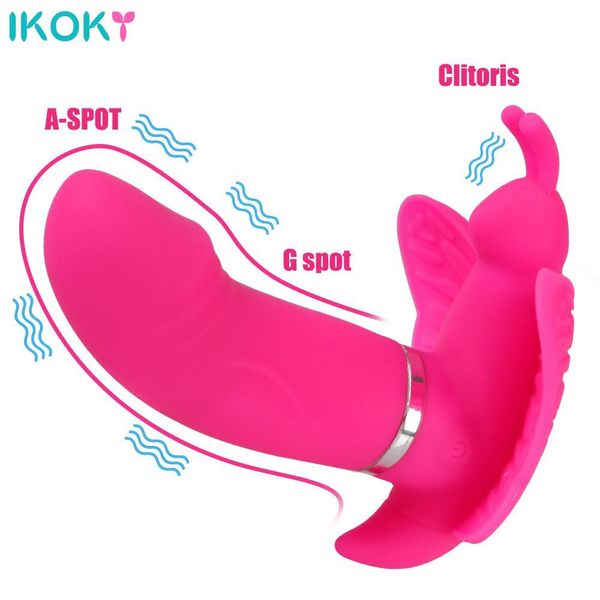 Butterfly Vibrator Toy Sexy para mulheres controle remoto sem fio Produtos adultos CLITORLIS ESTIMULADORES DILDO VERDIDO DE VERIDO 12 MODO G SPOT