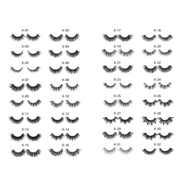 

3d makeup mink eyelashes fluffy soft slim natural cross eyelashes eyelash extensions