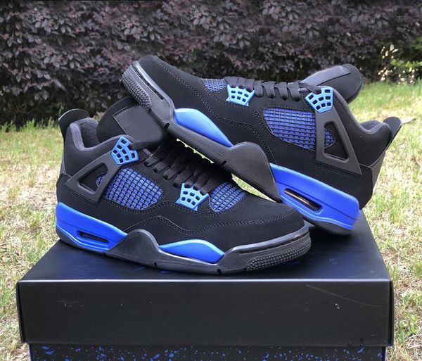 

4 black blue mens basketball shoes 4s canyon purple military seafoam zen master canvas white university unc sports sneakers with original bo