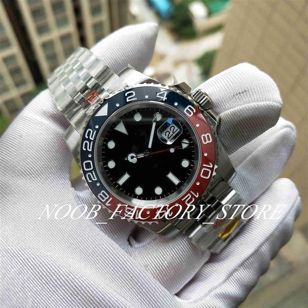 

super 5 star factory mens watch 40mm red blue ceramic bezel automatic cal 3285 movement men v12 904l steel bracelet pepsi 40mm lum323w, Slivery;brown