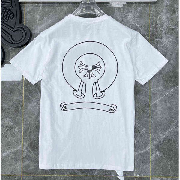 

designers summer fashion ch brand luxury men's t shirts tees correct horseshoe sanskrit cross polos boy graffiti t-shirts women short s, White;black