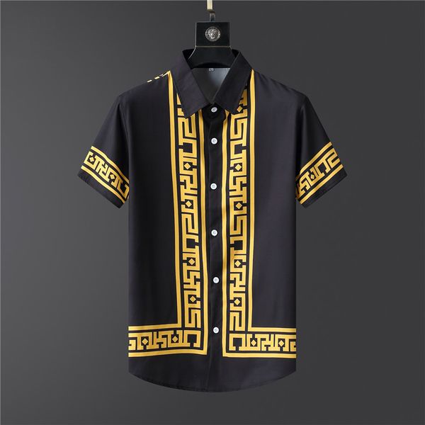 

2022 luxury designer men's shirts fashion casual business social and cocktail shirt brand spring autumn slimming the most fashionable c, White;black