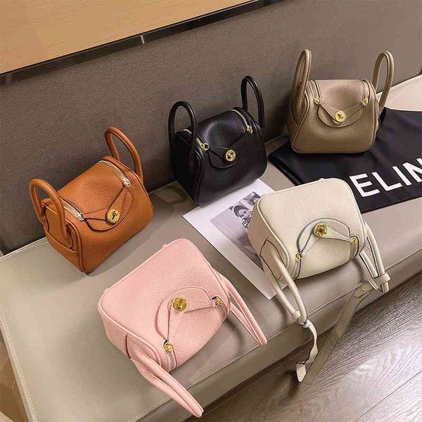 

2022 luxury brand fashion design versatile ladies bags h 2022 new litchi women's shoulder msenger handbag mini