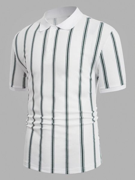 

men vertical striped polo shirt e0no#, White;black
