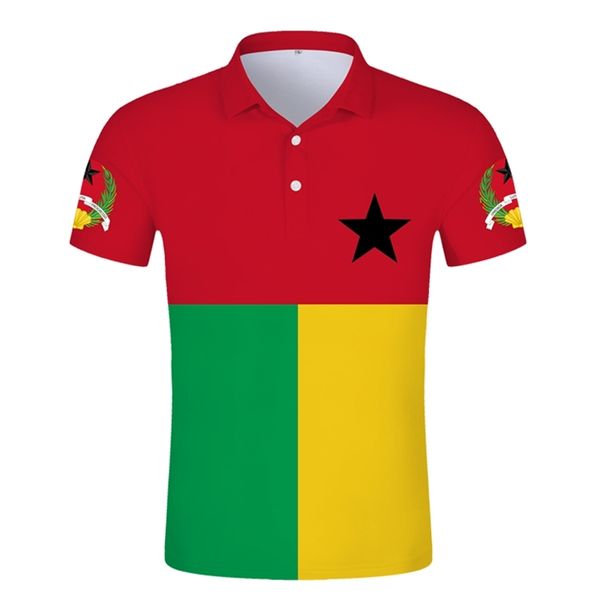 Guiné Bissau Polo Camisa DIY Grátis Nome Personalizado Número GNB Polo Camisa Nação Bandeira País GW República Guinee College 3D Roupas 220702