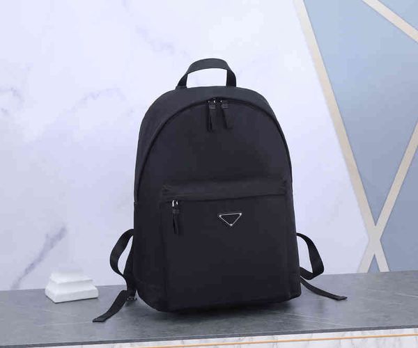 

fashion solid color nylon backpack double shoulder school bag