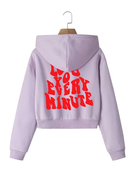 

slogan graphic drop shoulder drawstring thermal hoodie l0qh#, Black