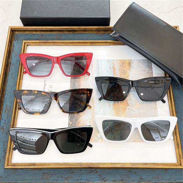 

designer sunglasses beaver same cat's eye sunglass personality fashion white black female sl276