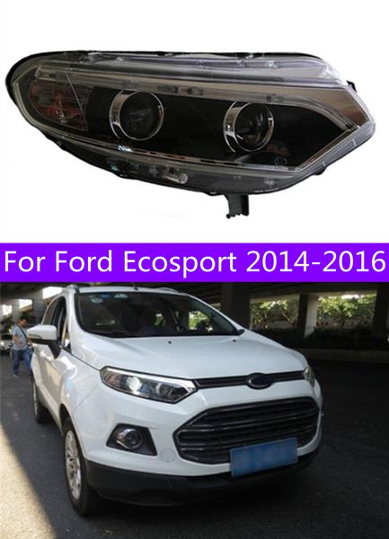 Fari LED automatici per Ford Ecosport 20 14-20 16 DRL Luce anteriore Indicatori di direzione dinamici Faro Ecospro Luci di marcia a LED