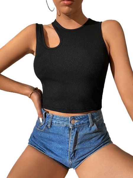 

cut out crop tank 56tm#, White