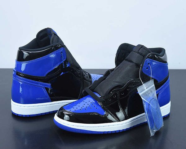 

jumpman 1 basketball shoes marina blue black white coat of paint outdoor trainers sports sneaker with box