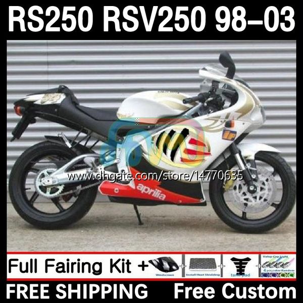 Aprilia RS-250 RSV RS 250 RS 250 RSV-250 RS250 RR RR RS250R 98 99 00 01 02 03 4dh.31 RSV250 98-03 RSV250RR 1998 1999 2000 2001 2002 2003 Kapatma Kiti Altın Beyaz