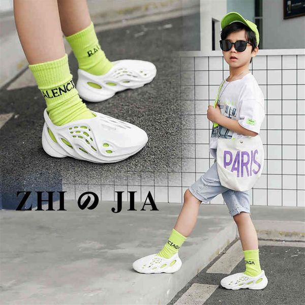 

size 28-48 trendy children beach sandals outdoor sports fashion sneakers boy slippers breathable shoes for kids girl slipper k630201v, Black;grey