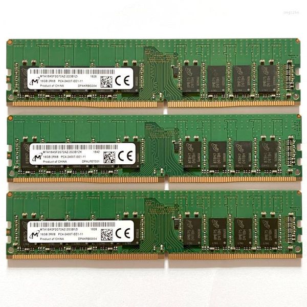RAMS Micron DDR4 16GB 2400MHz ECC UDimm Ram 2RX8 PC4-2400T-EE1-11 Memória do servidor de mesa 288pin 1pcsrams