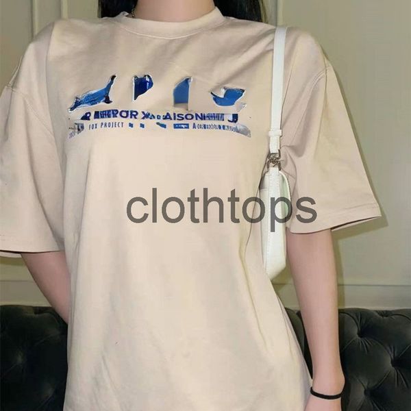 

luxury brand t-shirt ader new embroidery letter yoga little branded fashion clothing casual loose short sleeve shirts zipper camiseta, White;black