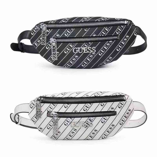 

designer handbags 2022 new printed letter waist bag gu & ess street double zipper women's