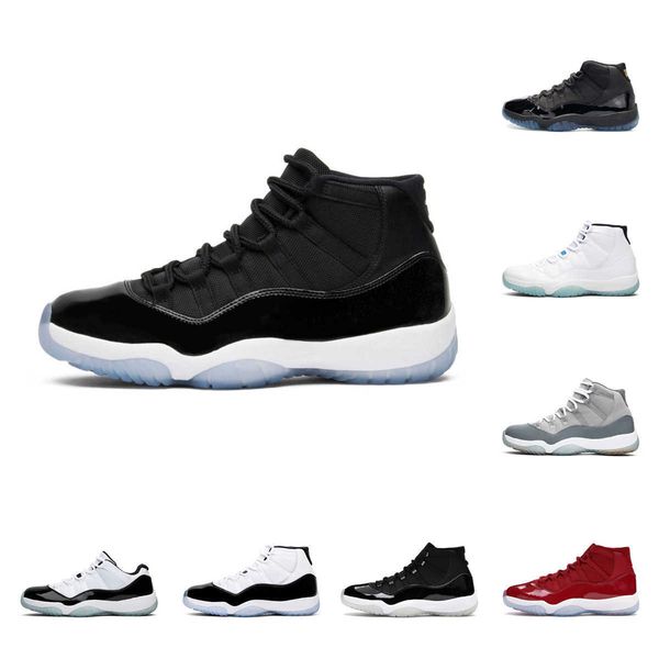 

new 11 11s citrus mens shoes university low legend blue white bred infrared concord 45 space jam cool grey gamma women trainers sports, Black
