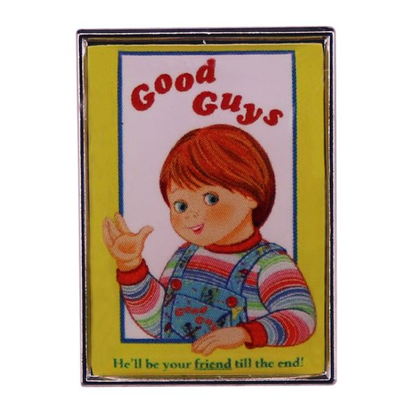 

good guys logo enamel brooch ghost baby chaji brooch, Blue