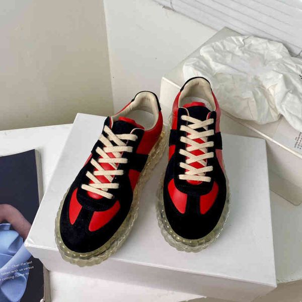 

spring dress shoes women's shoes leather and lace sneakers round head flat bottom elevator series, Black