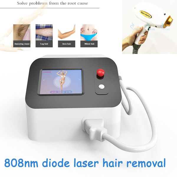 Permanente 808-nm-Diodenlaser-Haarentfernungsausrüstung Schönheitsmaschine Sicherer Haarentferner Laser Tragbarer Epilierer Hautpflegesystem