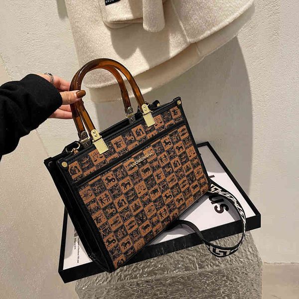 

fashion women's bag large capacity printed handbag new single shoulder messenger tote handbags luxury designer crossbody bags
