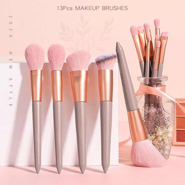 

13pcs makeup brushes set soft concealer eyeshadow foundation blush lip eyebrow for face make up cosmetic tools kit 220722
