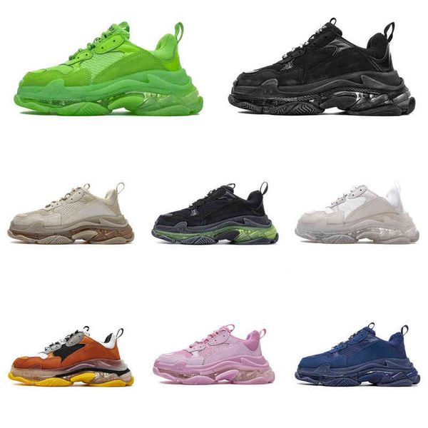 

2022 new men women dad shoes 17fw triple s casual shoes clear bubble bottom mens sneakers black red old grandpa trainer chaussures 36-45blh0