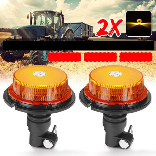 Luzes de emergência 2x 18 diodo emissor de luz dome advertência strobe luz farol 12-24V piscando À Prova D 'Água Trator de carro de ônibus