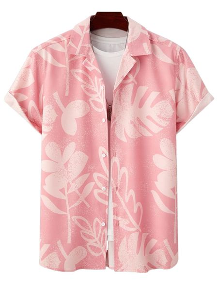 

men random tropical print shirt without tee e9x2#, White;black