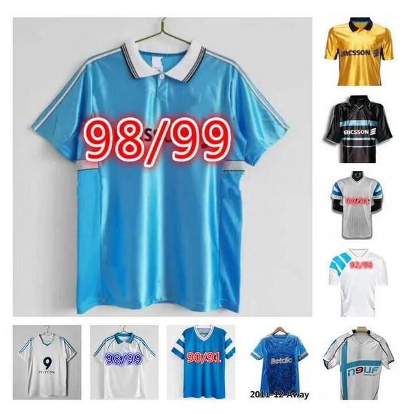 

maillot de foot boli papin retro soccer jerseys 1990 1991 1992 1993 1998 1999 2000 2003 2004 2005 deschamps pires ribery barthez classic vin, Black;yellow