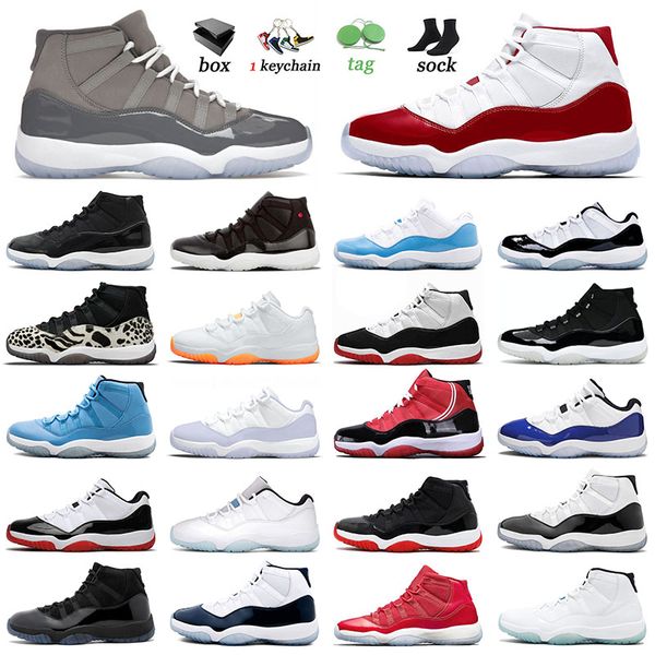 

jumpman authentic 11 basketball shoes cool grey 11s pure violet cherry 25th anniversary athletic sneakers sports concord pantone trainers lo, White;red